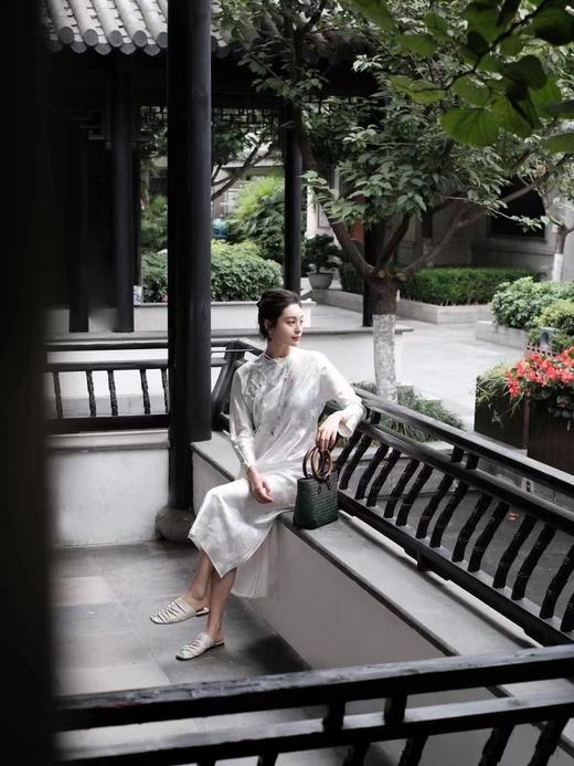 盛唐牡丹|真丝梅兰竹菊斜襟旗袍裙 商品图14