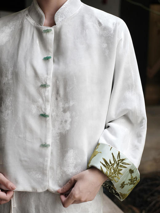 盛唐牡丹 |真丝漳绒兰芝常生双面穿对襟外套 商品图10