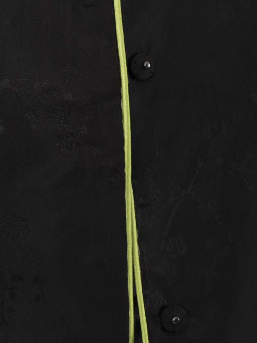 盛唐牡丹| 繁花似锦真丝锦缎+香云纱两面穿手推绣马甲 商品图8