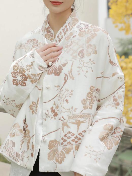 盛唐牡丹|丝绒烫金双面穿外套-不夹棉 商品图4