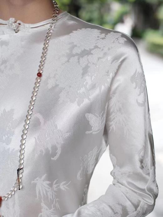 盛唐牡丹|真丝梅兰竹菊斜襟旗袍裙 商品图4