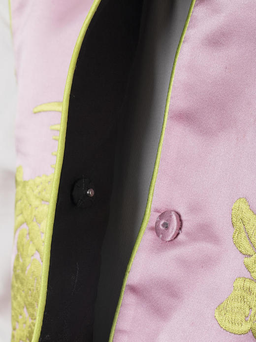 盛唐牡丹| 繁花似锦真丝锦缎+香云纱两面穿手推绣马甲 商品图1