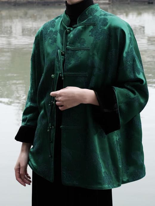 瑕疵|盛唐牡丹 |双面松鼠葡萄纹女外套/丝绒正反两穿 (不夹棉)[特价品] 商品图6