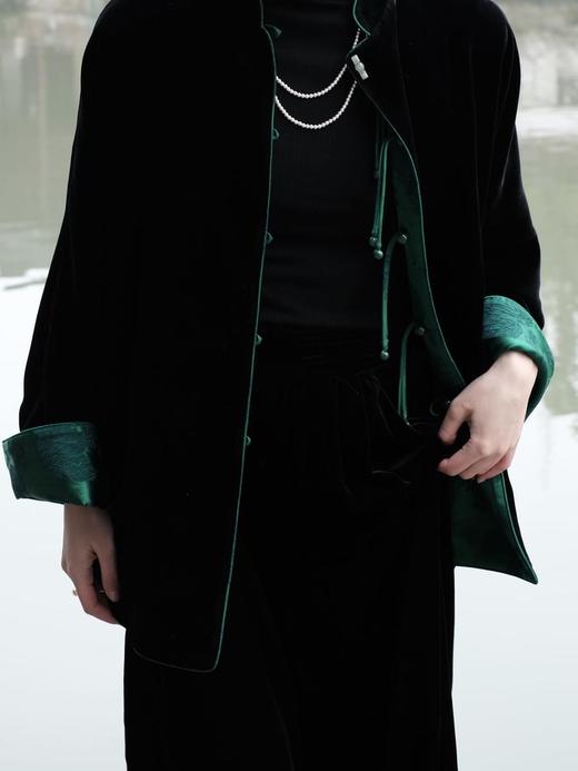 瑕疵|盛唐牡丹 |双面松鼠葡萄纹女外套/丝绒正反两穿 (不夹棉)[特价品] 商品图9