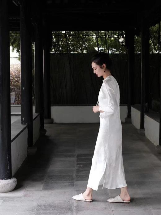 盛唐牡丹|真丝梅兰竹菊斜襟旗袍裙 商品图7