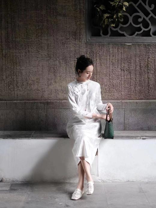 盛唐牡丹|真丝梅兰竹菊斜襟旗袍裙 商品图12