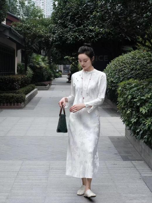 盛唐牡丹|真丝梅兰竹菊斜襟旗袍裙 商品图6