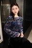 盛唐牡丹 |丝绒抽象玫瑰女上衣 商品缩略图1