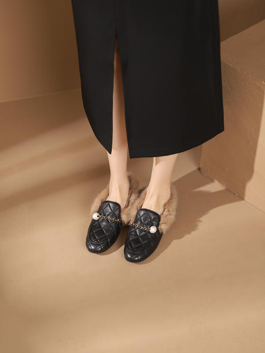 西村名物2023年冬季新款低跟舒适毛里短靴T23DM46051 商品图3