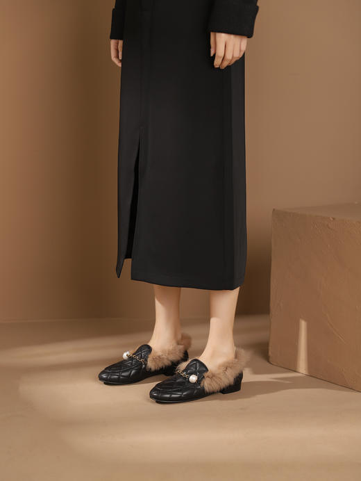 西村名物2023年冬季新款低跟舒适毛里短靴T23DM46051 商品图4