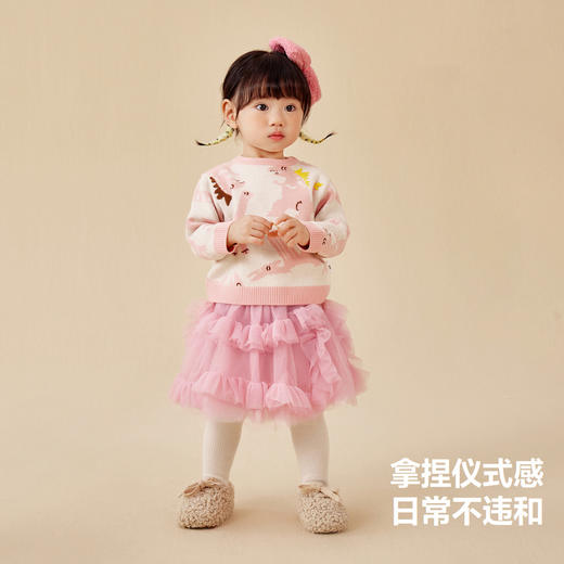 迷你巴拉女童公主裙秋冬新款宝宝网纱甜美时尚儿童短裙 商品图2