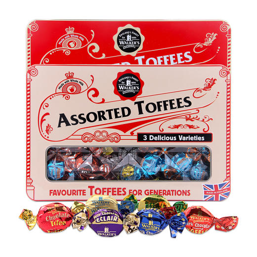 英国沃尔克斯什锦太妃糖228g 金色礼听/红色礼听经典口味混装 064409/064410 商品图0