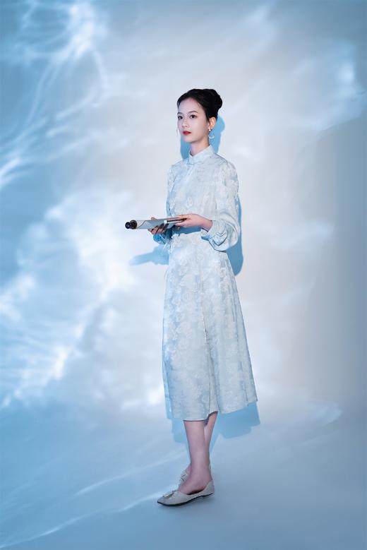 荷言GL 捣练子 水蓝色旗袍连衣裙 商品图0