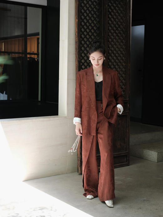 盛唐牡丹|一抹红云,人间纱红云纱西服 商品图10