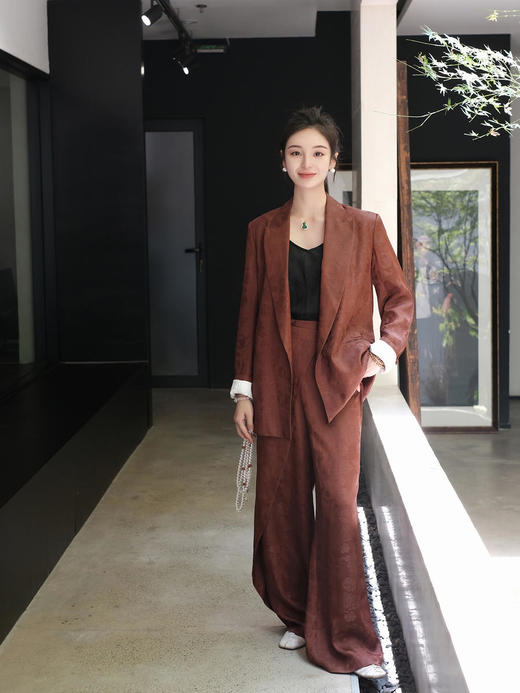 盛唐牡丹|一抹红云,人间纱红云纱西服 商品图8