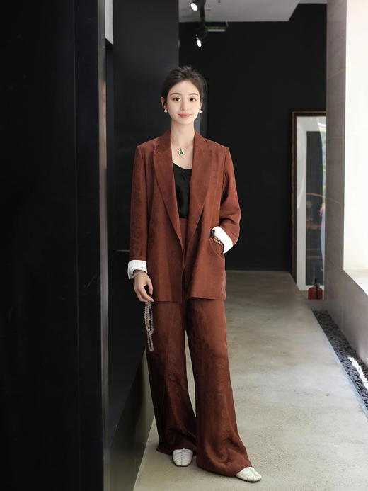 盛唐牡丹|一抹红云,人间纱红云纱西服 商品图6