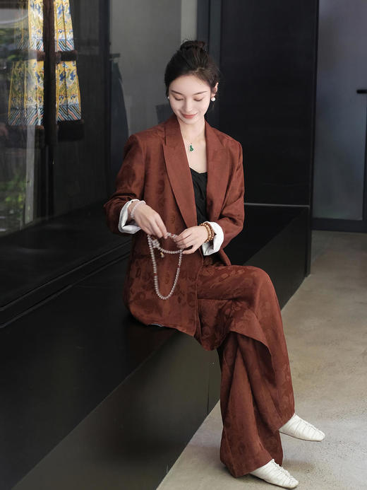 盛唐牡丹|一抹红云,人间纱红云纱西服 商品图9