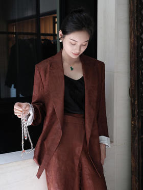 盛唐牡丹|一抹红云,人间纱红云纱西服