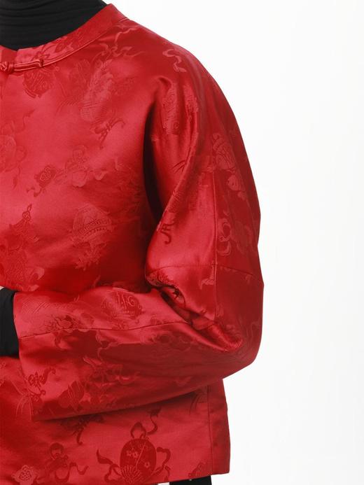盛唐牡丹 |真丝花蕾缎女外套-钉珠款(钉珠花纹随机） 商品图8