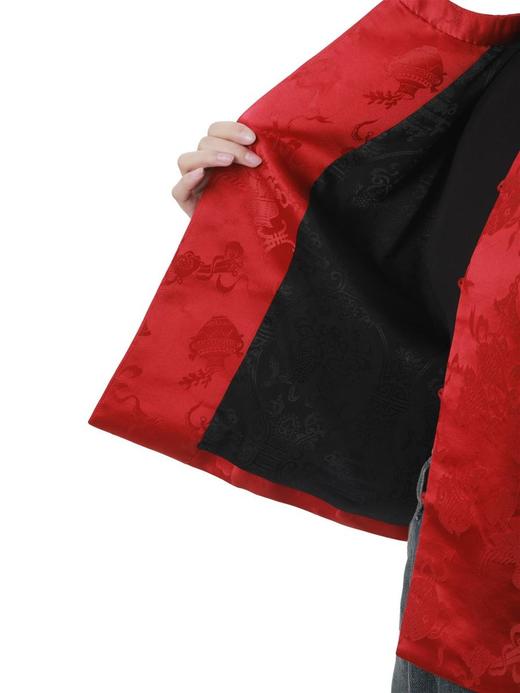 盛唐牡丹 |真丝花蕾缎女外套-钉珠款(钉珠花纹随机） 商品图5