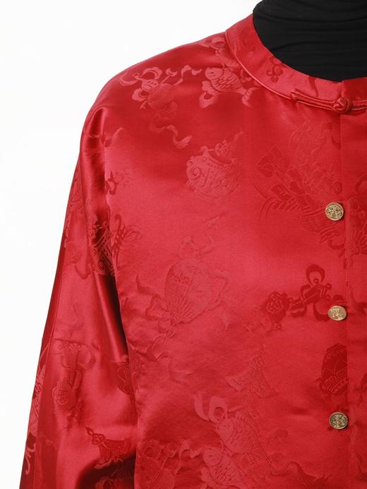 盛唐牡丹 |真丝花蕾缎女外套-钉珠款(钉珠花纹随机） 商品图10