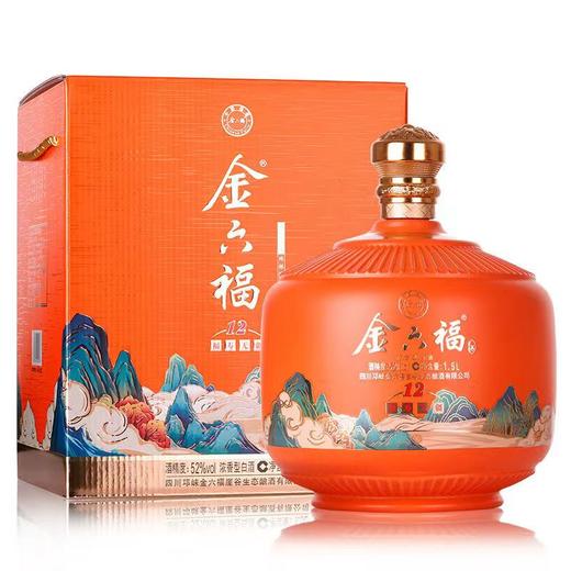 [金六福福寿无疆12]52度-白酒礼盒装1500mL大坛装浓香型粮食酒送礼酒 商品图0