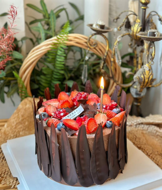 水果黑森林，浓郁黑巧克力奶油，搭配芒果+香蕉夹心，低卡丝滑 商品图3