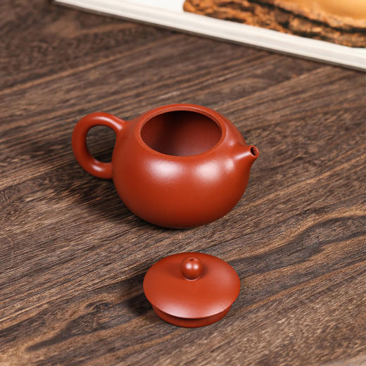 【样品特惠5折，仅1套无原包装，无货退款】智慧-宜兴紫砂原矿大红袍西施壶功夫茶套组（1壶1海6杯） 商品图2