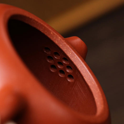 【样品特惠5折，仅1套无原包装，无货退款】智慧-宜兴紫砂原矿大红袍西施壶功夫茶套组（1壶1海6杯） 商品图4