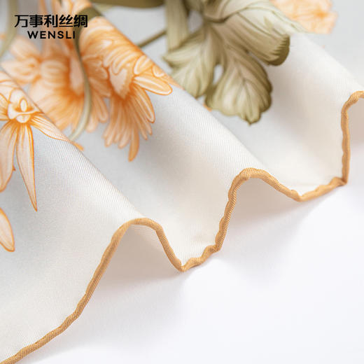 万事利“清风雅韵”88厘米双面印花大方巾 商品图5