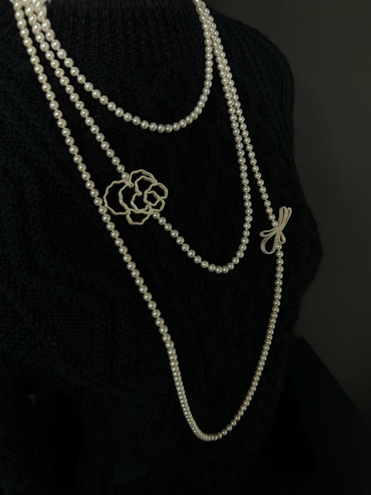 北京仓｜Petra Dömling-Allure-丝带 珍珠 长项链［德国设计师］ 商品图0