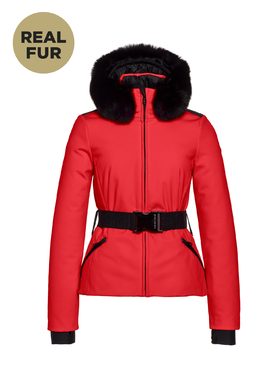 Goldbergh - Hida Ski Jacket Real Border - Flame - 女装 - 滑雪夹克 - 红色