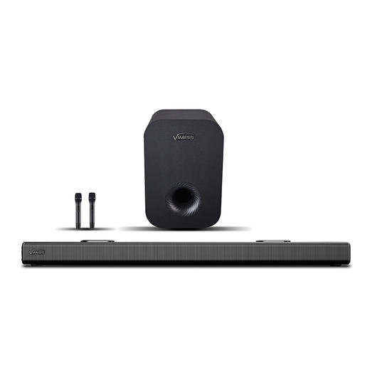 美国 VIMISS 家庭娱乐中心 高清影院卡拉OK回音璧 无线低音炮双无线麦克风套装 商品图0