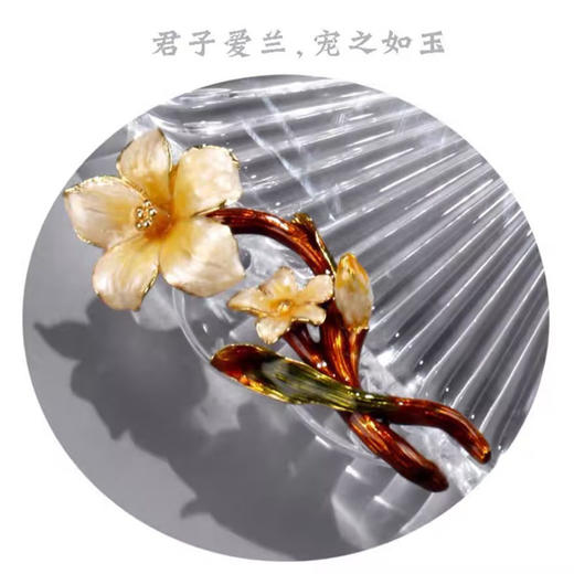 佛罗端斯 珐琅彩托盘水晶玻璃水果盘家用放杯子的盘子轻奢风长方形茶盘杯盘古典花纹托盘 商品图3