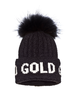 Goldbergh - Hodd Beanie Real Pom - Black - 女装 - 帽子 - 黑色 商品缩略图0