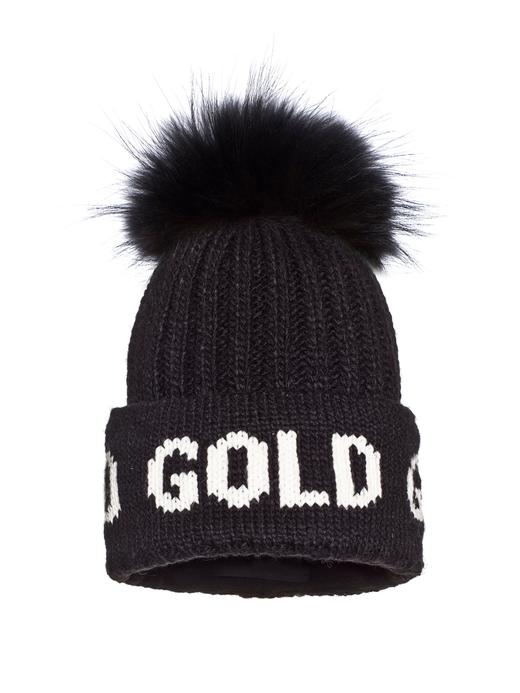 Goldbergh - Hodd Beanie Real Pom - Black - 女装 - 帽子 - 黑色 商品图0