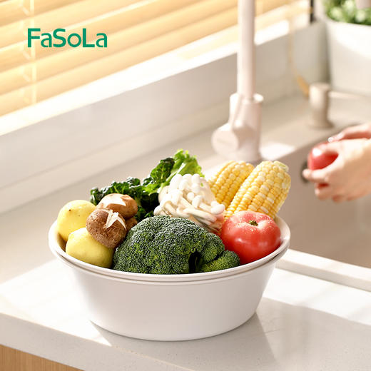 FaSoLa双层洗菜盆沥水篮厨房洗水果盘客厅家用多功能洗菜盆菜篮 商品图1