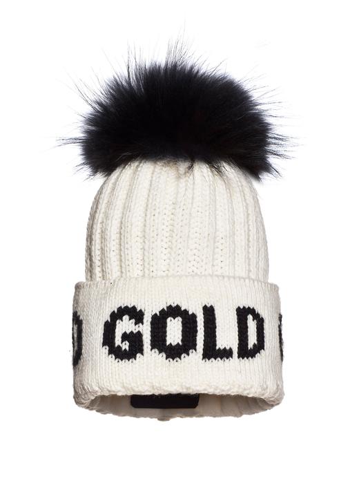 Goldbergh - Hodd Beanie Real Pom - White - 女装 - 帽子 - 白色 商品图0