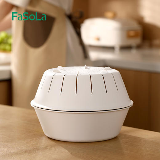 FaSoLa双层洗菜盆沥水篮厨房洗水果盘客厅家用多功能洗菜盆菜篮 商品图4