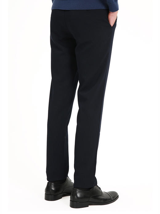 callisto深蓝色精选羊绒及莫代尔混纺休闲裤 FSCPW026C 商品图2