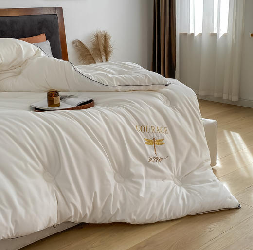 【限时秒杀】自然醒蜻蜓刺绣大豆被轻奢款四季被子春秋被超柔冬被LFS（不参与优惠券） 商品图7