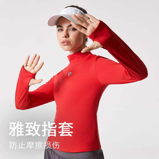 科里芙半高领透气健身运动加绒长袖 商品图0