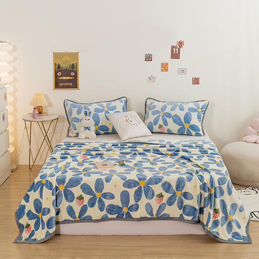 自然醒牛奶绒毛毯冬季床单被子珊瑚绒沙发盖毯办公室午休毯子空调毯午睡JY 商品图1