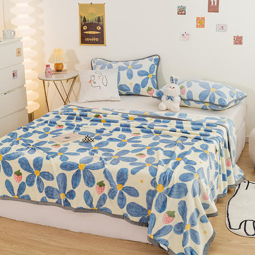 自然醒牛奶绒毛毯冬季床单被子珊瑚绒沙发盖毯办公室午休毯子空调毯午睡JY 商品图4