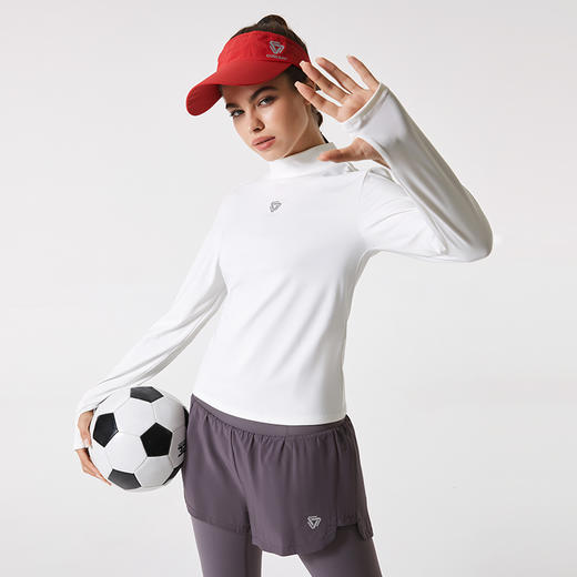 科里芙半高领透气健身运动加绒长袖 商品图1