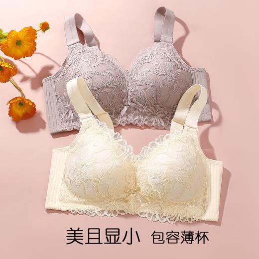 明净清新 文胸(VIP)  内衣女薄款大胸显小无钢圈舒适调整型收副乳防下垂文胸 商品图1