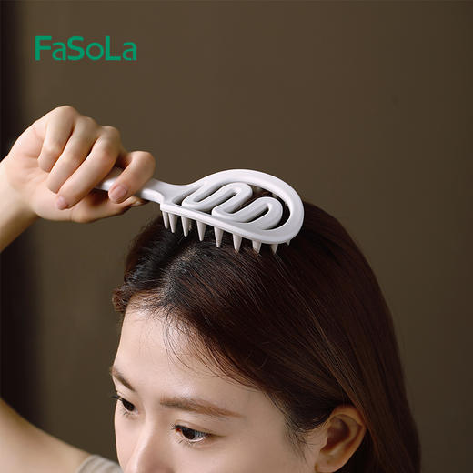 FaSoLa洗头梳头皮清洁神器洗发专用梳头部止痒抓头器按摩梳洗头刷子 商品图3