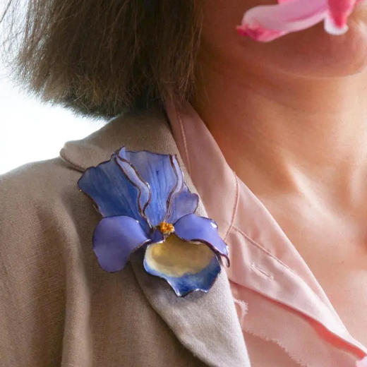 北京仓｜Cilea Bijoux-YVETTE-鸢尾花 胸针（大号）［法国设计师］ 商品图0