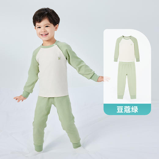 【限时79元】ibaby×outlast太空科技恒温抑菌针织长袖家居服睡衣拼色套装90/100码 商品图5