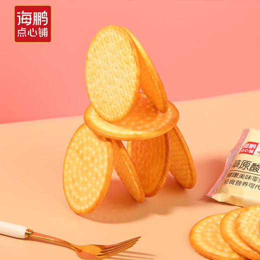【早餐必备】海鹏内蒙营养早餐草原酸奶大饼干400g 商品图5
